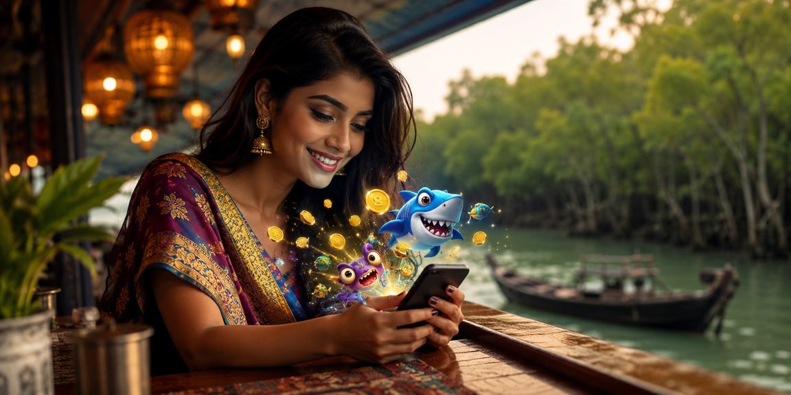 সুন্দরবন ভিত্তিক মৎস্যধরা গেমের ইন্টারফেস